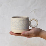 The Circle Mug in Speckled Blue