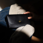 The Hand Stitched Clutch in Midnight