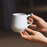 Carved Sophia Mug in Oatmeal